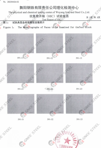 SA516 GR60N HIC TEST SA516 GR60N HIC TEST
